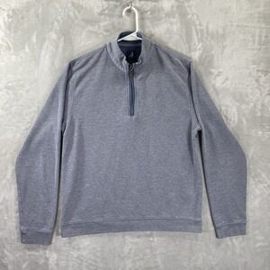 Johnnie-O Shirt men's Medium 1/4 Zip Pullover The Sully Lightweight Sweater Blue